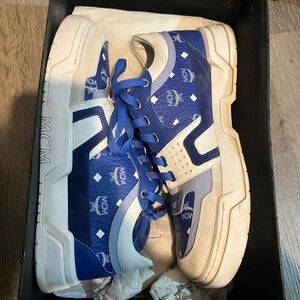 MCM Men's Sneakers in Blue and White